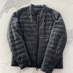 Massimo Dutti Reversible Leather jacket. (L)